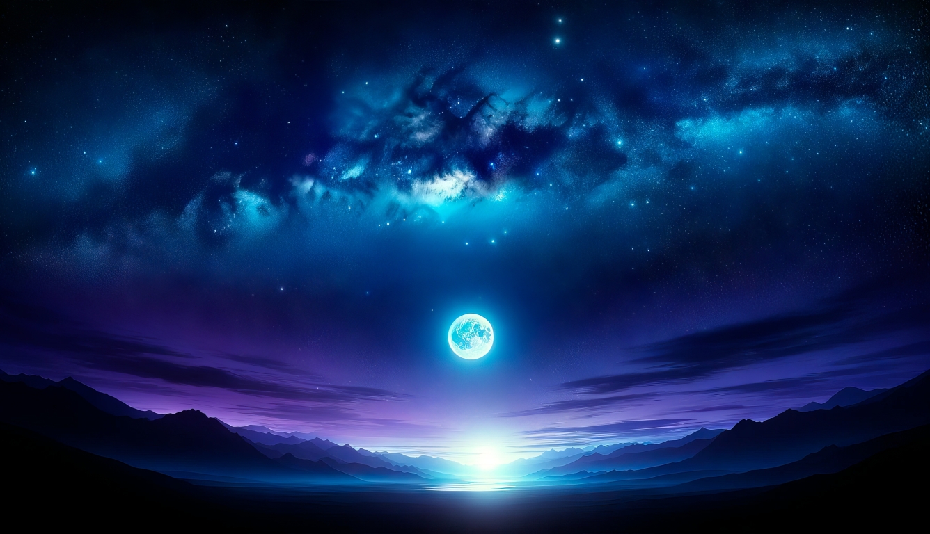 1336x768 Resolution Moonlit Starry Night Sky HD Laptop Wallpaper ...