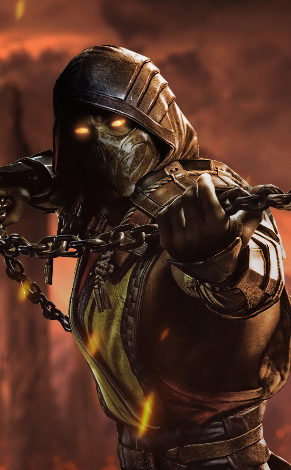 950x1534 Mortal Kombat Scorpion Cool Art 950x1534 Resolution Wallpaper ...