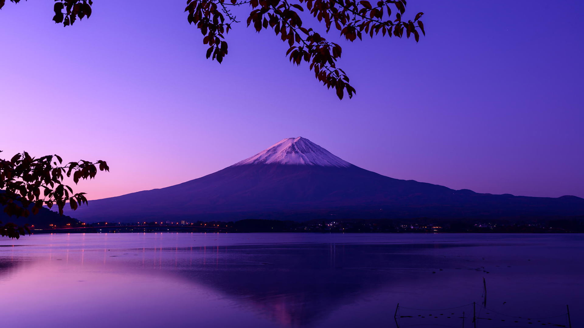 1920x1080 Mount Fuji Nightscape 1080P Laptop Full HD Wallpaper, HD