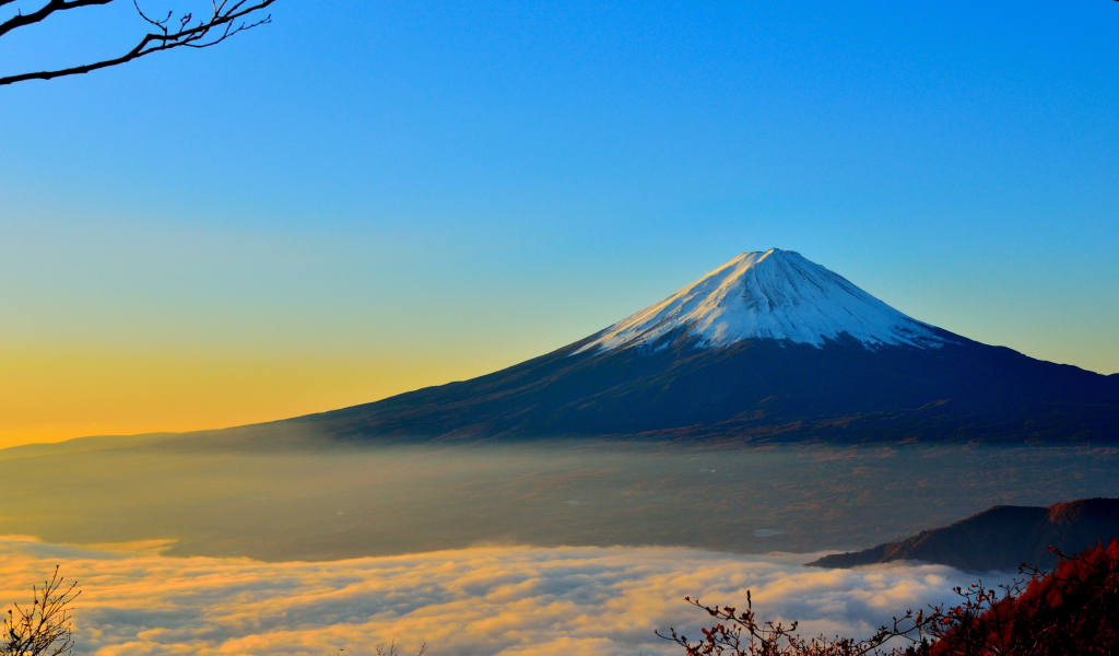 1024x600 Mount Fuji Sunrise 1024x600 Resolution Wallpaper, HD Nature 4K