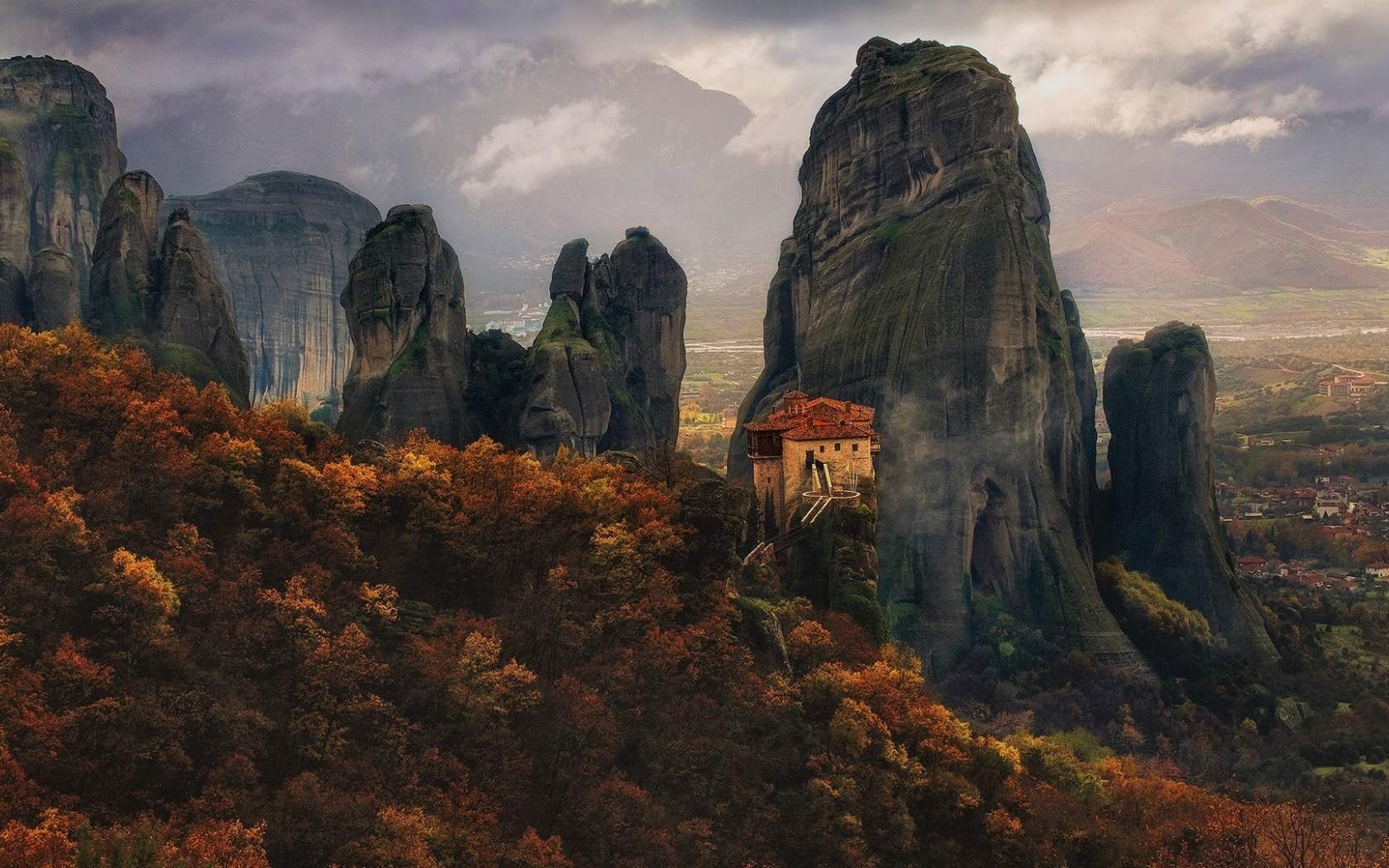 Mountain In Meteora Greece, Full HD Wallpaper