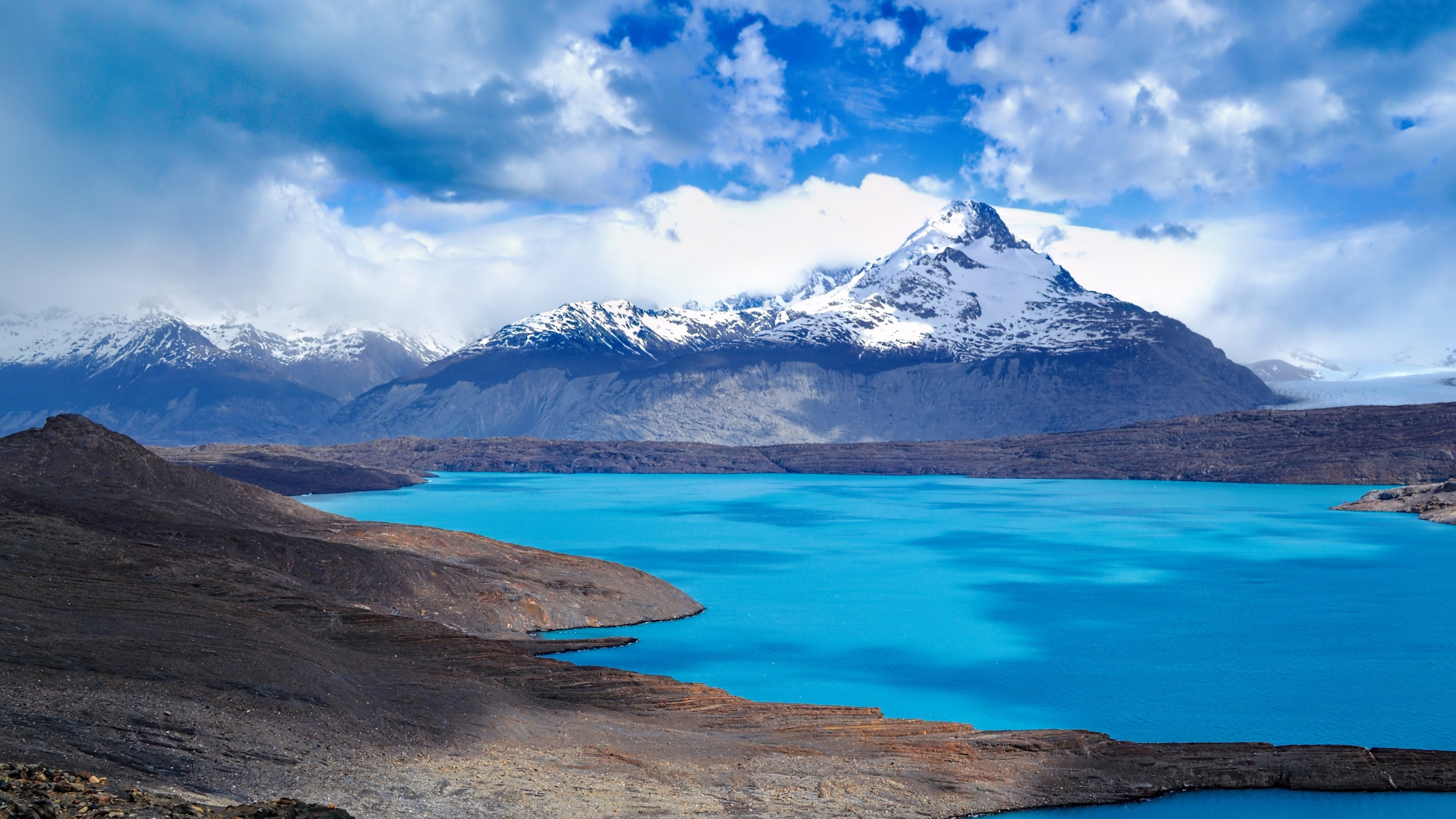 Mountains Lake Clouds Wallpaper HD Nature K Wallpapers Images And Background Wallpapers Den