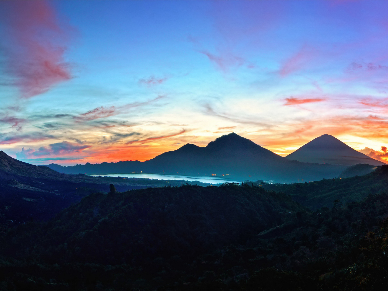 Mountains Sky  Bali  Full HD 2K Wallpaper