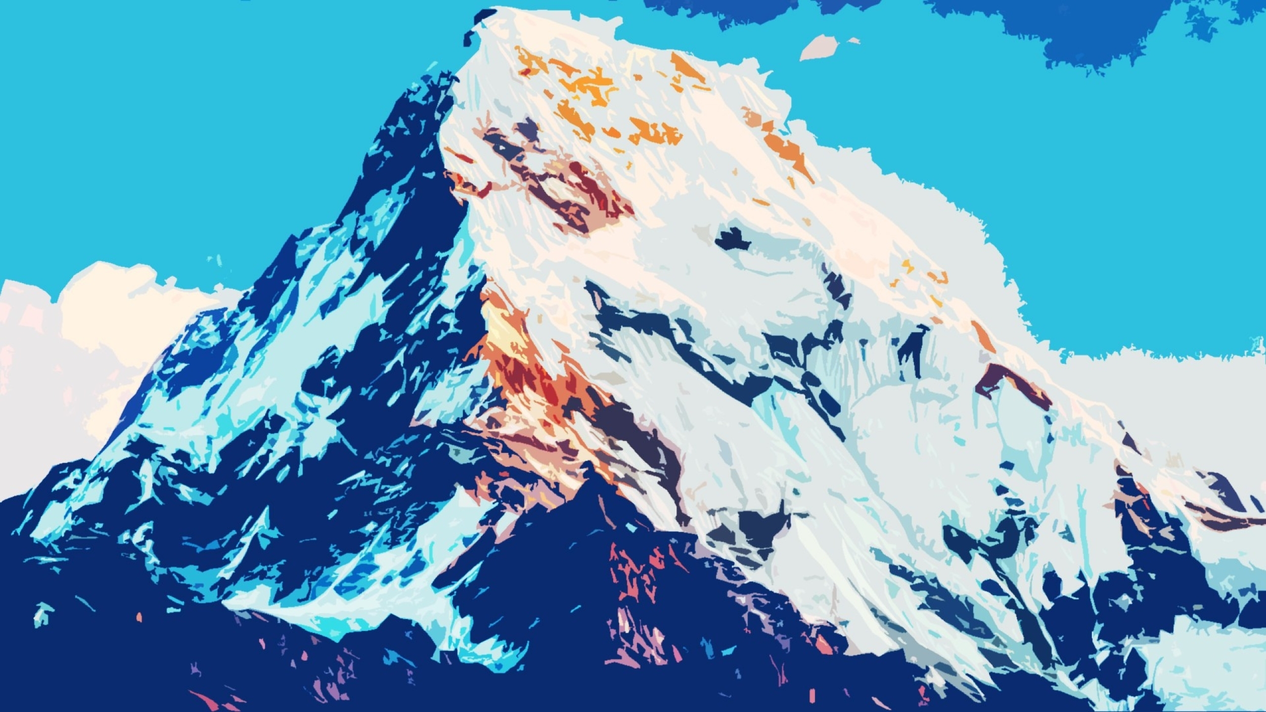 2560x1440 Mountains Sky Pattern 1440p Resolution Wallpaper Hd Vector