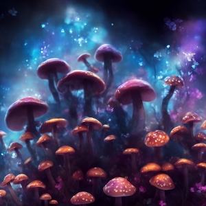 300x300 Resolution Mushrooms Cool AI Art 300x300 Resolution Wallpaper ...
