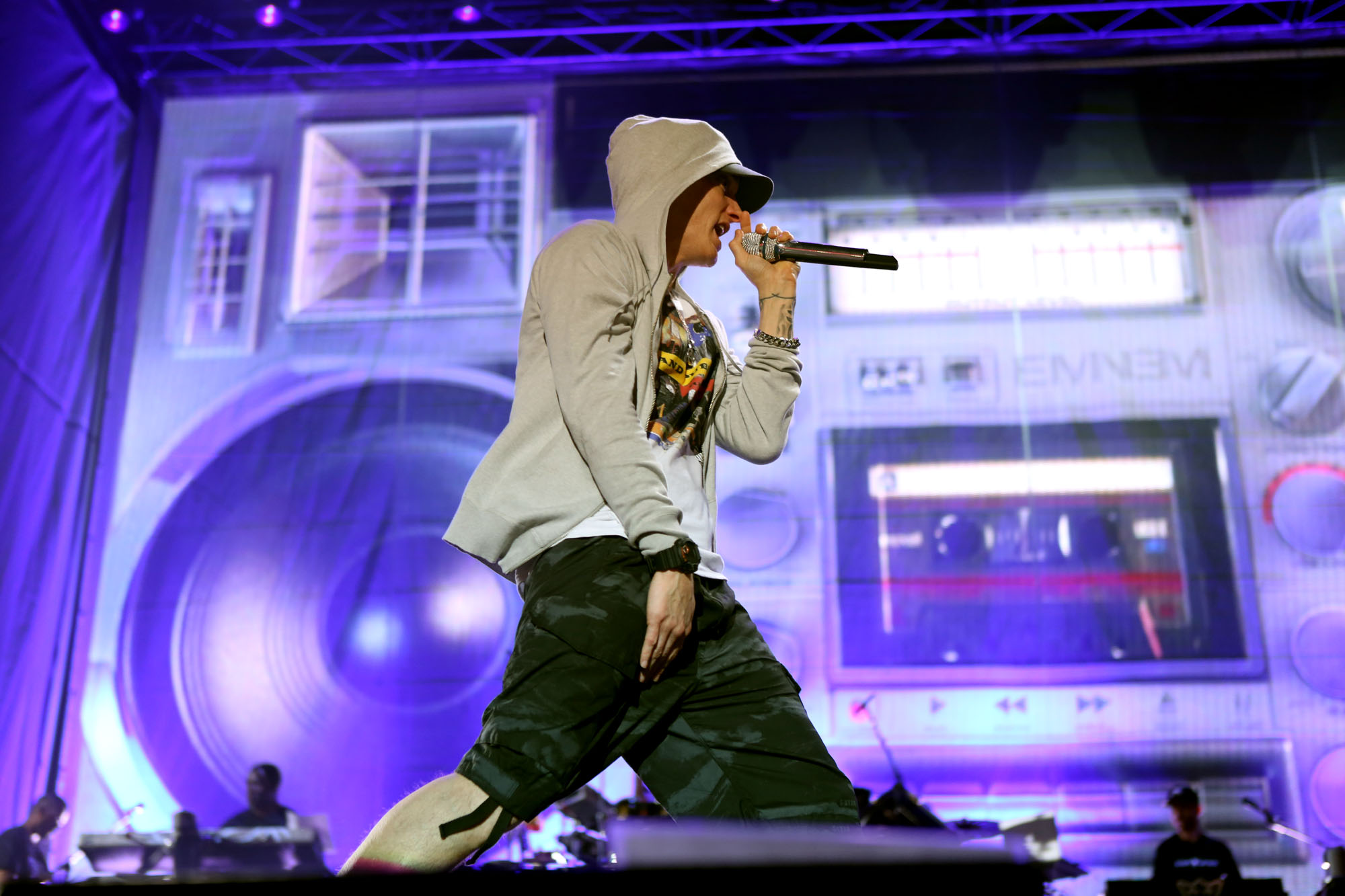 music midtown 2015, eminem, performance Wallpaper, HD Music 4K