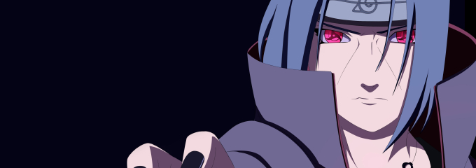 680x240 Resolution Naruto, Uchiha Itachi, Mangekyou Sharingan 680x240