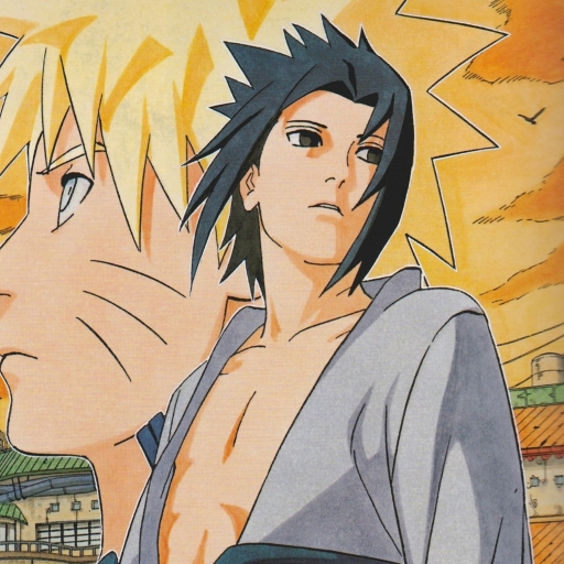 512x512 Resolution Naruto Uzumaki and Sasuke Uchiha 512x512 Resolution