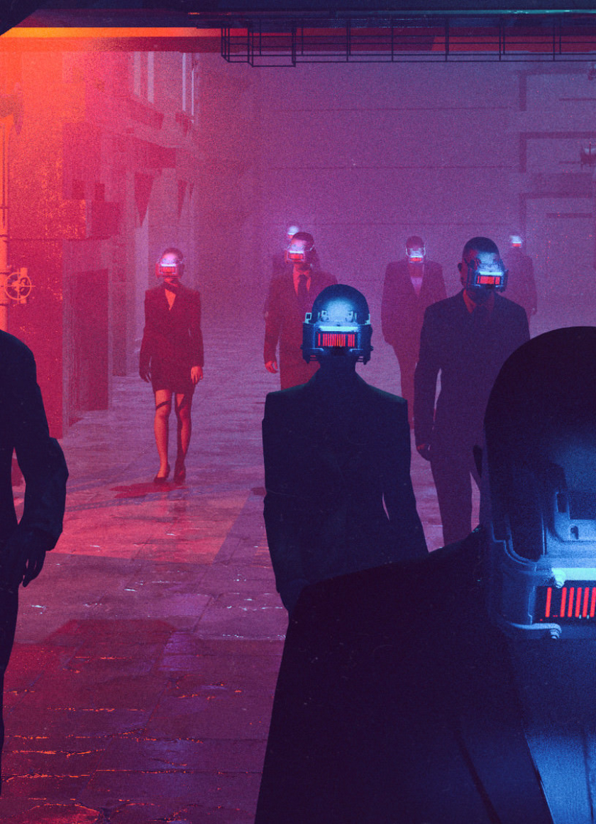 Neon City Cyberpunks, Full HD Wallpaper