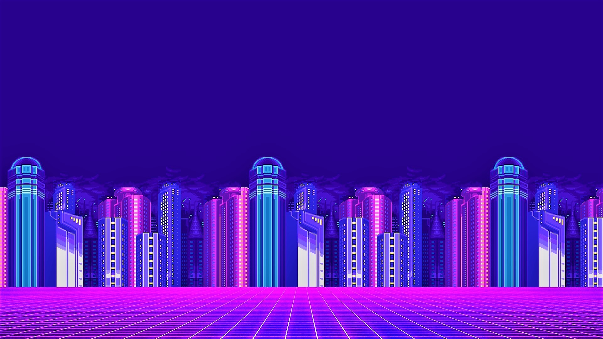Neon City, Full HD Wallpaper