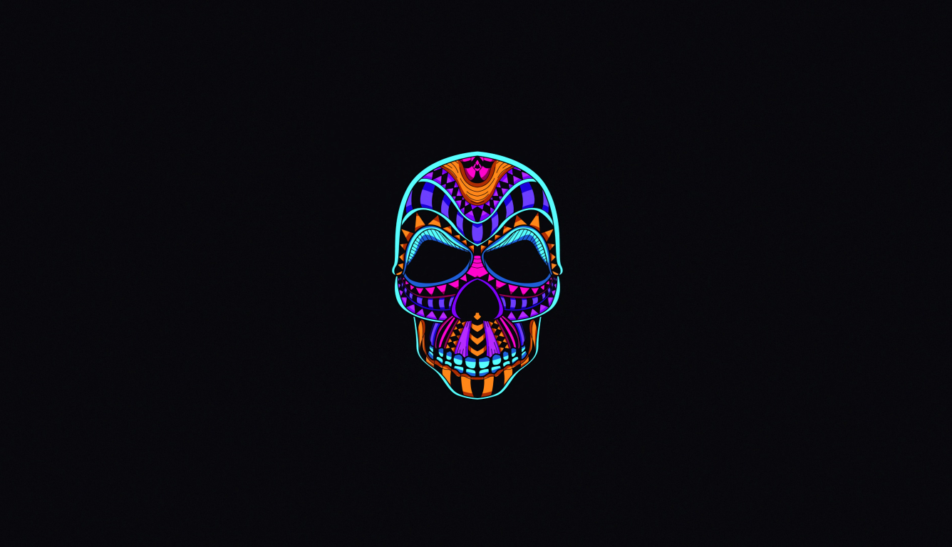 1336x768 Neon Color Minimalist Skull HD Laptop Wallpaper, HD Minimalist 4K  Wallpapers, Images, Photos and Background - Wallpapers Den