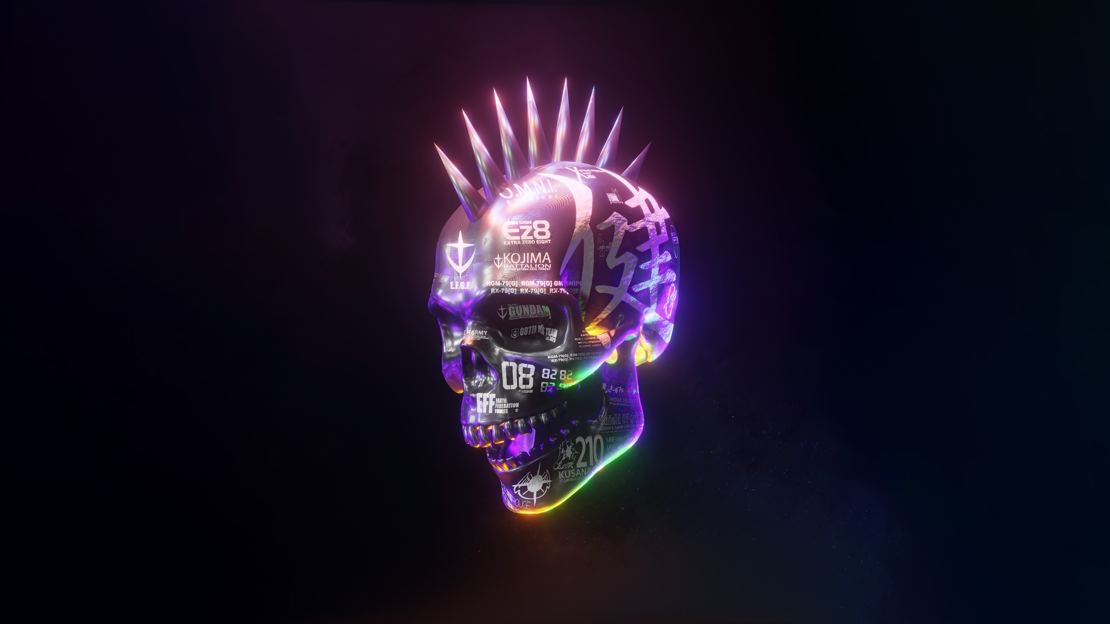 2560x14402020 Neon Dark Skull 4k 2560x14402020 Resolution Wallpaper Hd Artist 4k Wallpapers 9407