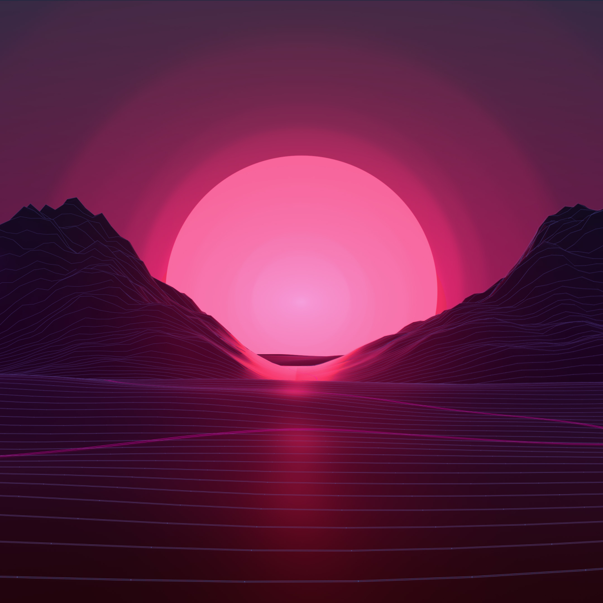 Neon Sunset, HD 4K Wallpaper