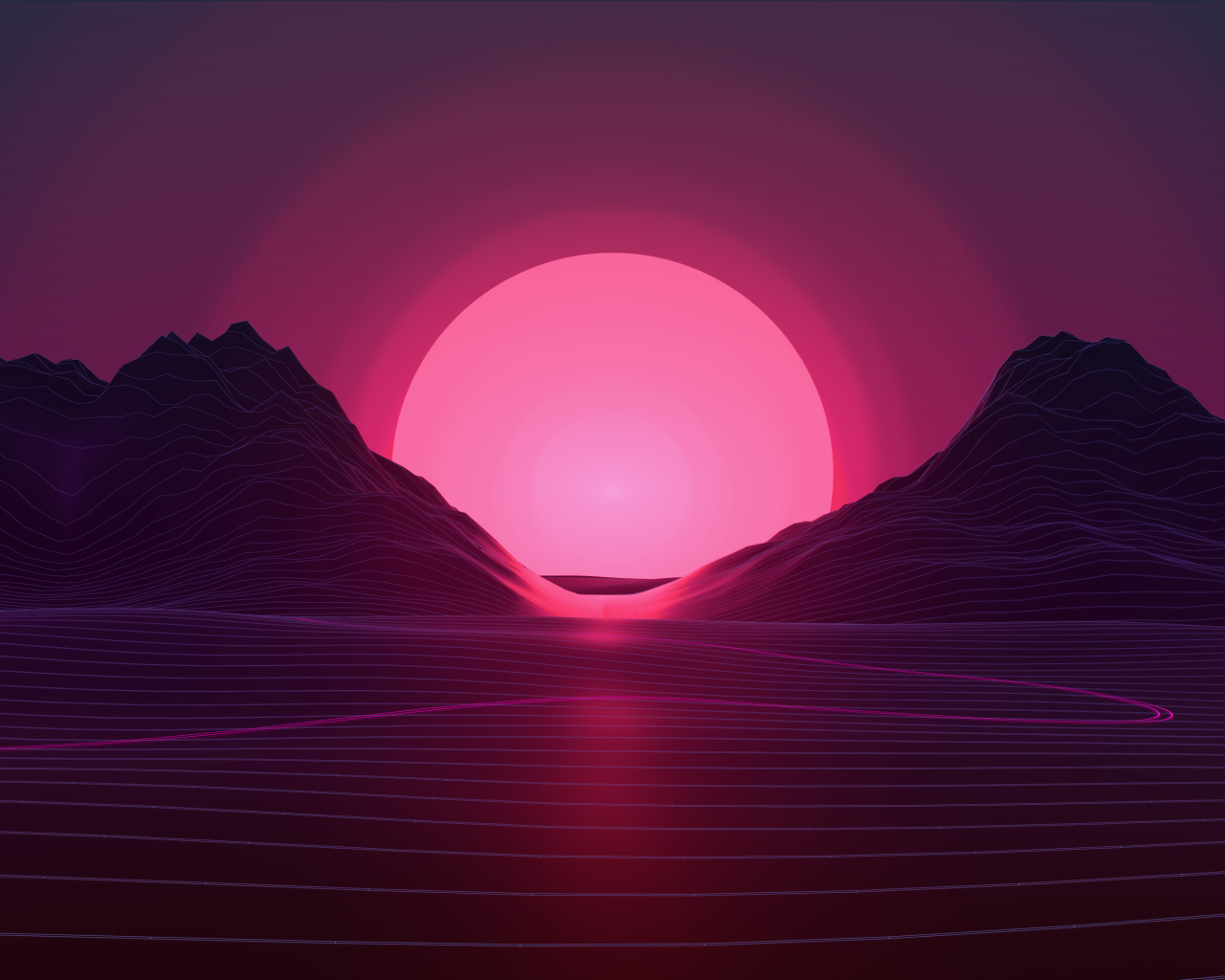 Neon Sunset, HD 4K Wallpaper