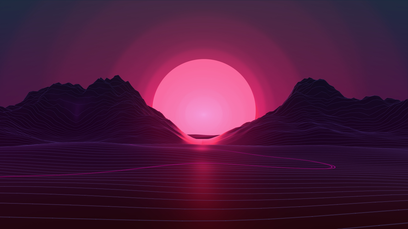 1366x768 Neon Sunset 1366x768 Resolution Wallpaper Hd Artist 4k Wallpapers Images Photos And Background