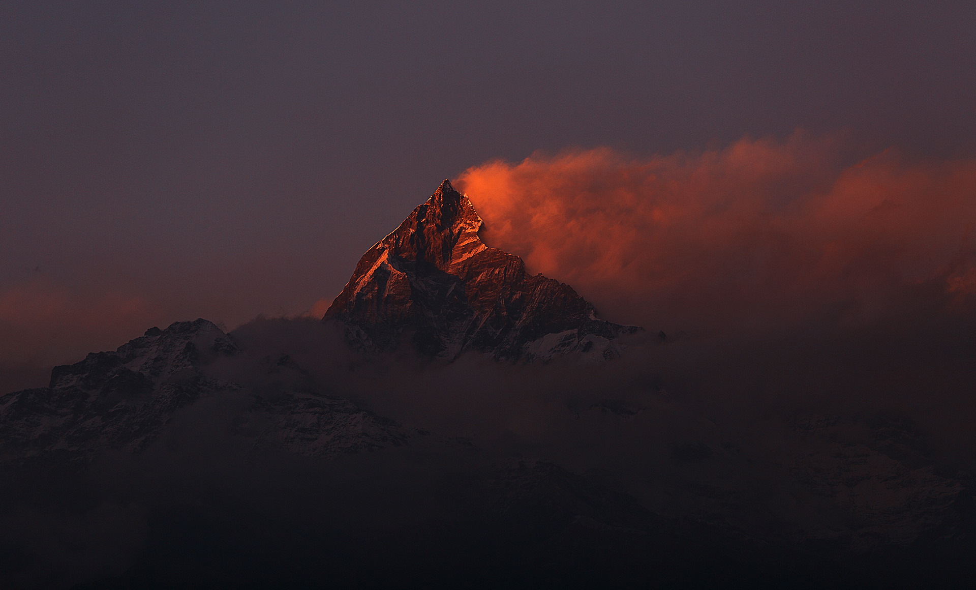 Nepal Mountains In Sunset Wallpaper, HD City 4K Wallpapers, Images