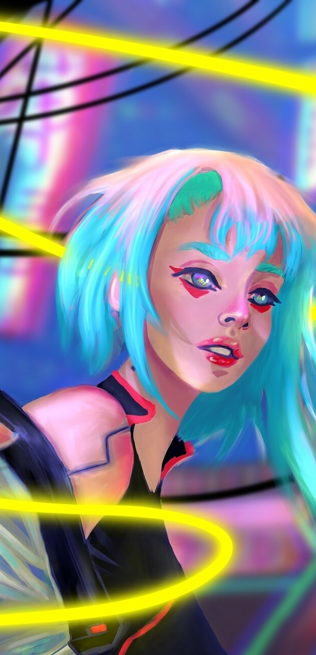 1080x2240 Netflix Cyberpunk Edgerunners HD Lucy FanArt 1080x2240