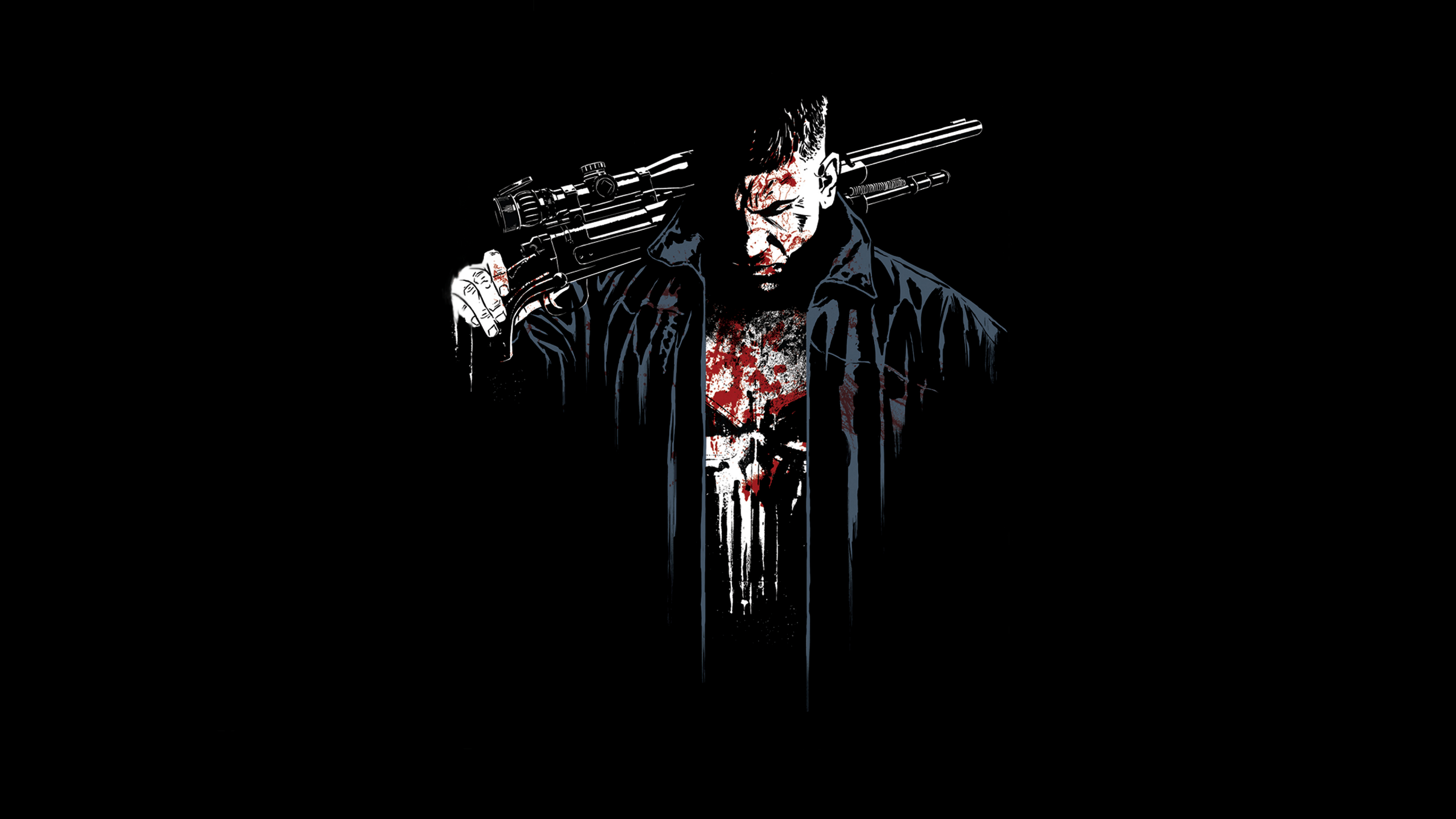 Netflix The Punisher Jon Bernthal Art, Full HD 2K Wallpaper