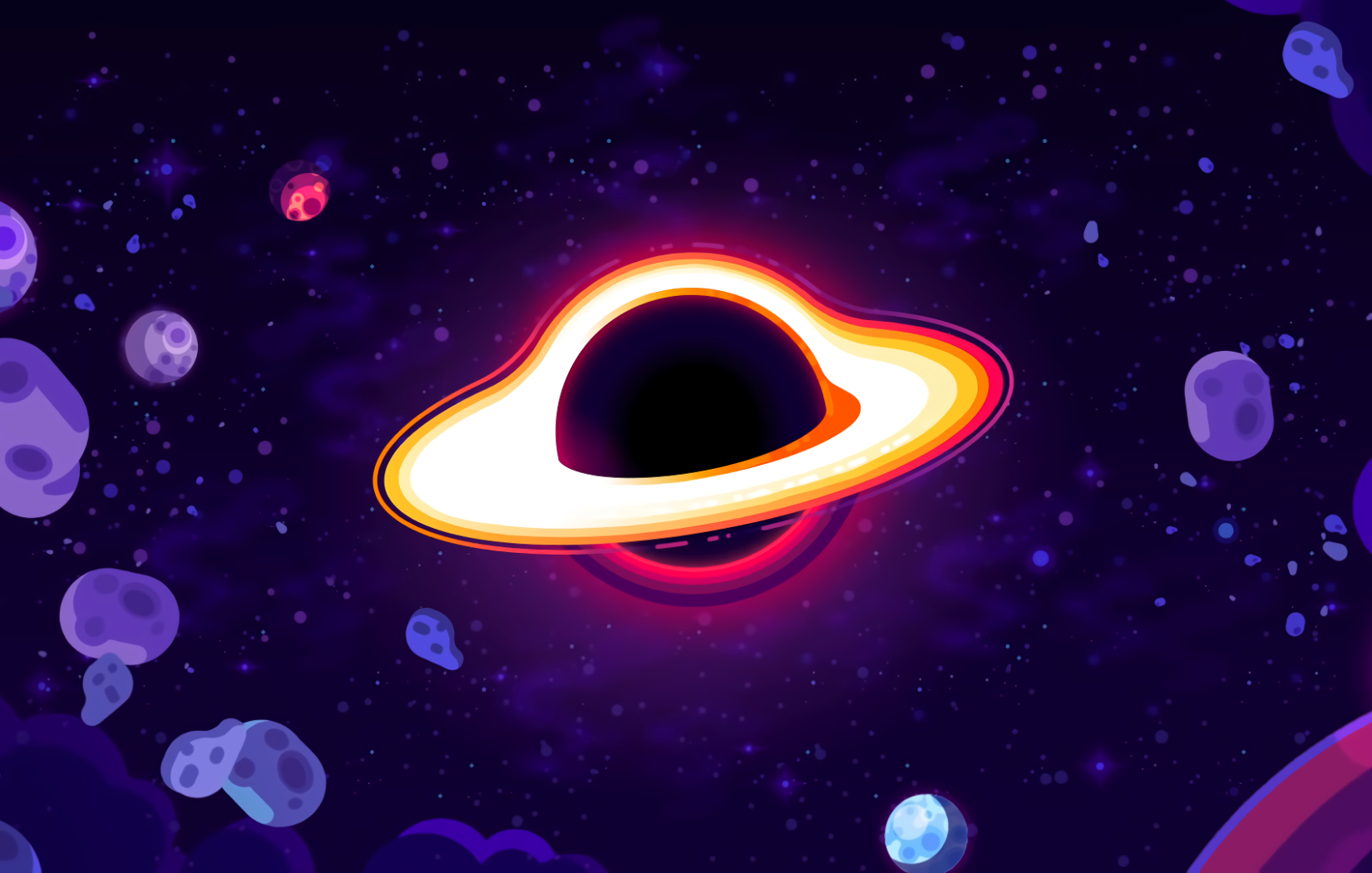 1650x1050 Resolution New Kurzgesagt Black Hole Art Minimalist 1650x1050 ...