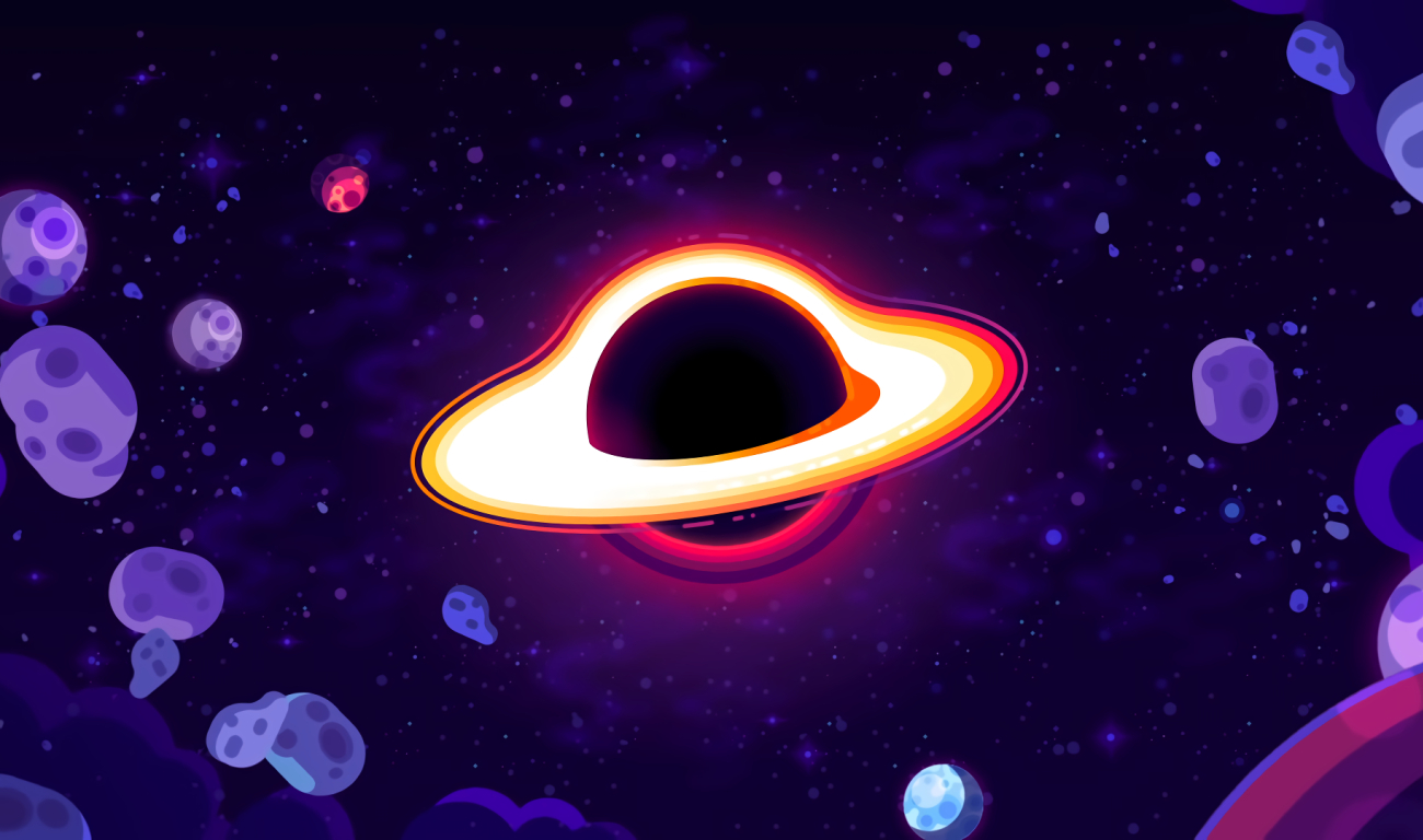 1300x768 Resolution New Kurzgesagt Black Hole Art Minimalist 1300x768 ...