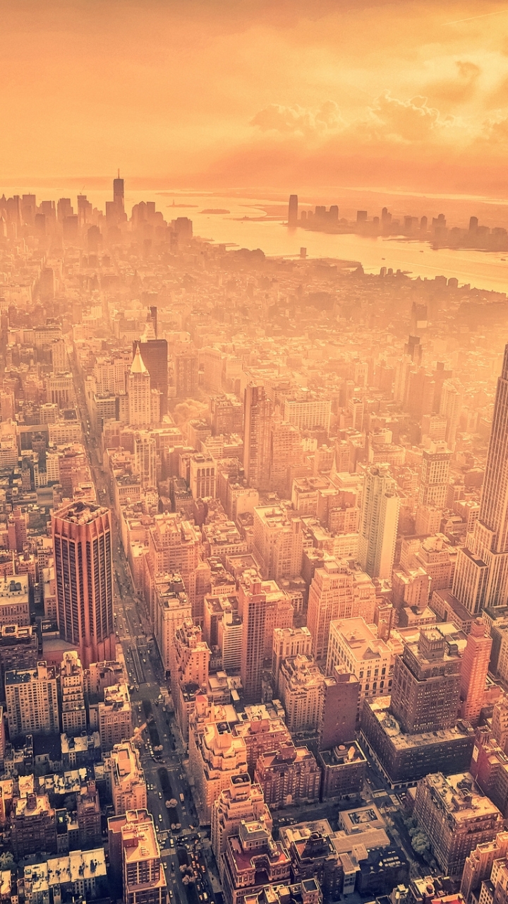 New York, City, Sun, Full HD 2K Wallpaper