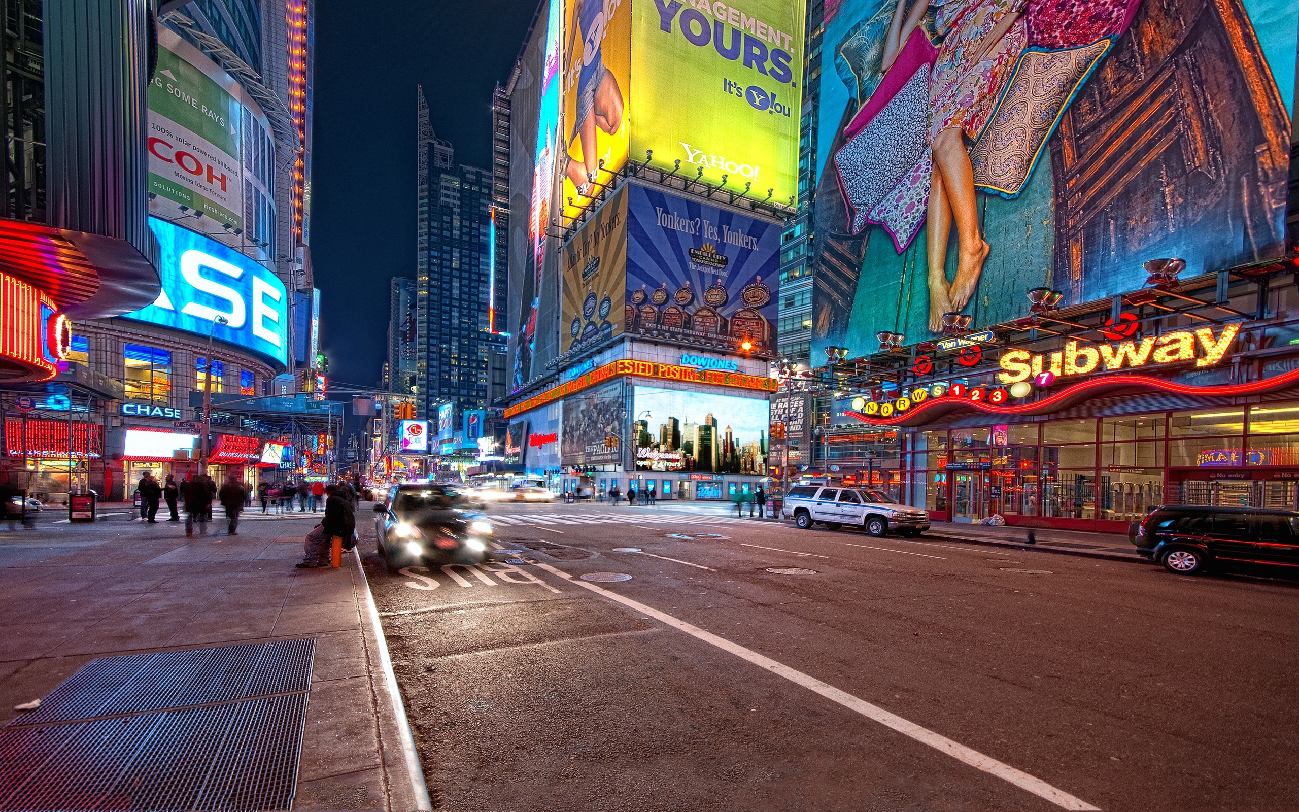 new york, night, street Wallpaper, HD City 4K Wallpapers, Images