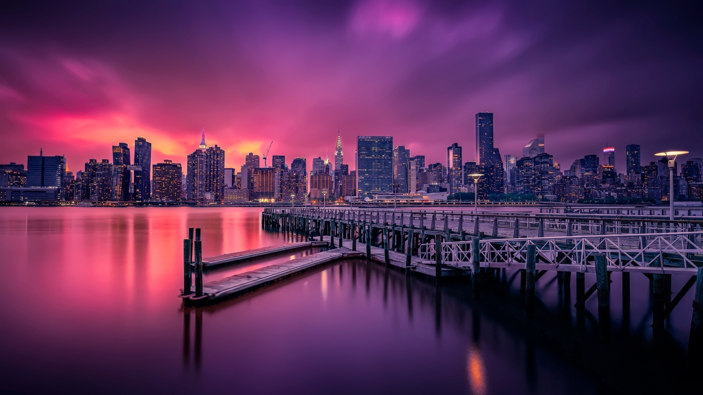 1366x768 New York Nightscape 1366x768 Resolution Wallpaper, HD City 4K  Wallpapers, Images, Photos and Background - Wallpapers Den