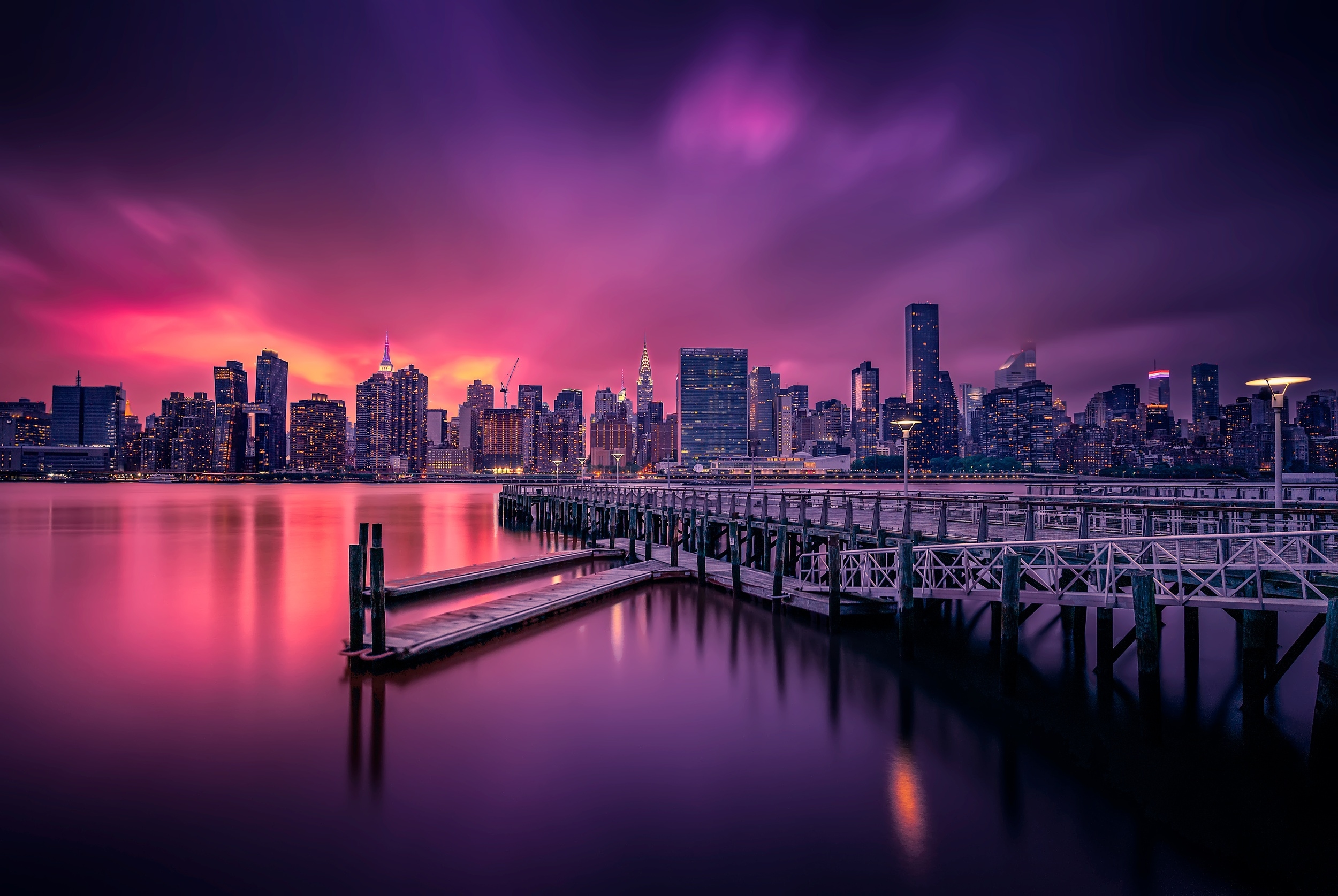 New York Nightscape Wallpaper, HD City 4K Wallpapers, Images, Photos