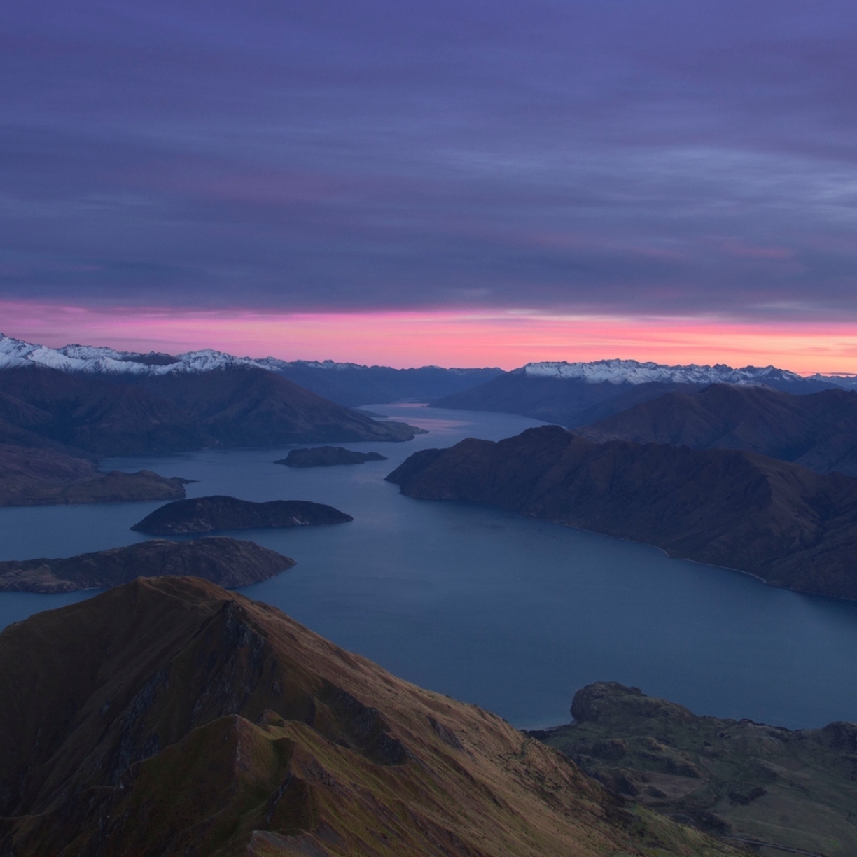 1224x1224 Resolution New Zealand Mountains Dawn Lake 1224x1224