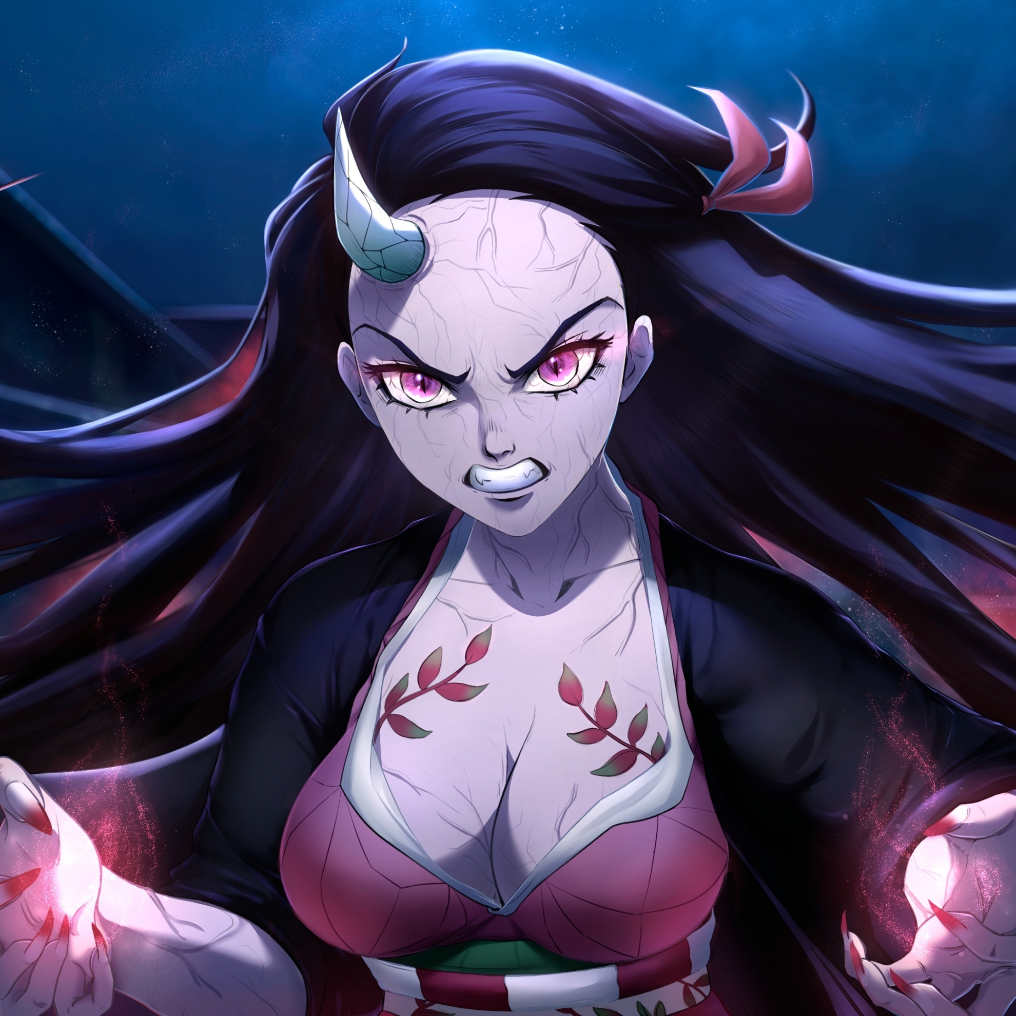 X Nezuko Kamado Angry Demon Slayer Art X Resolution Wallpaper Hd Anime K