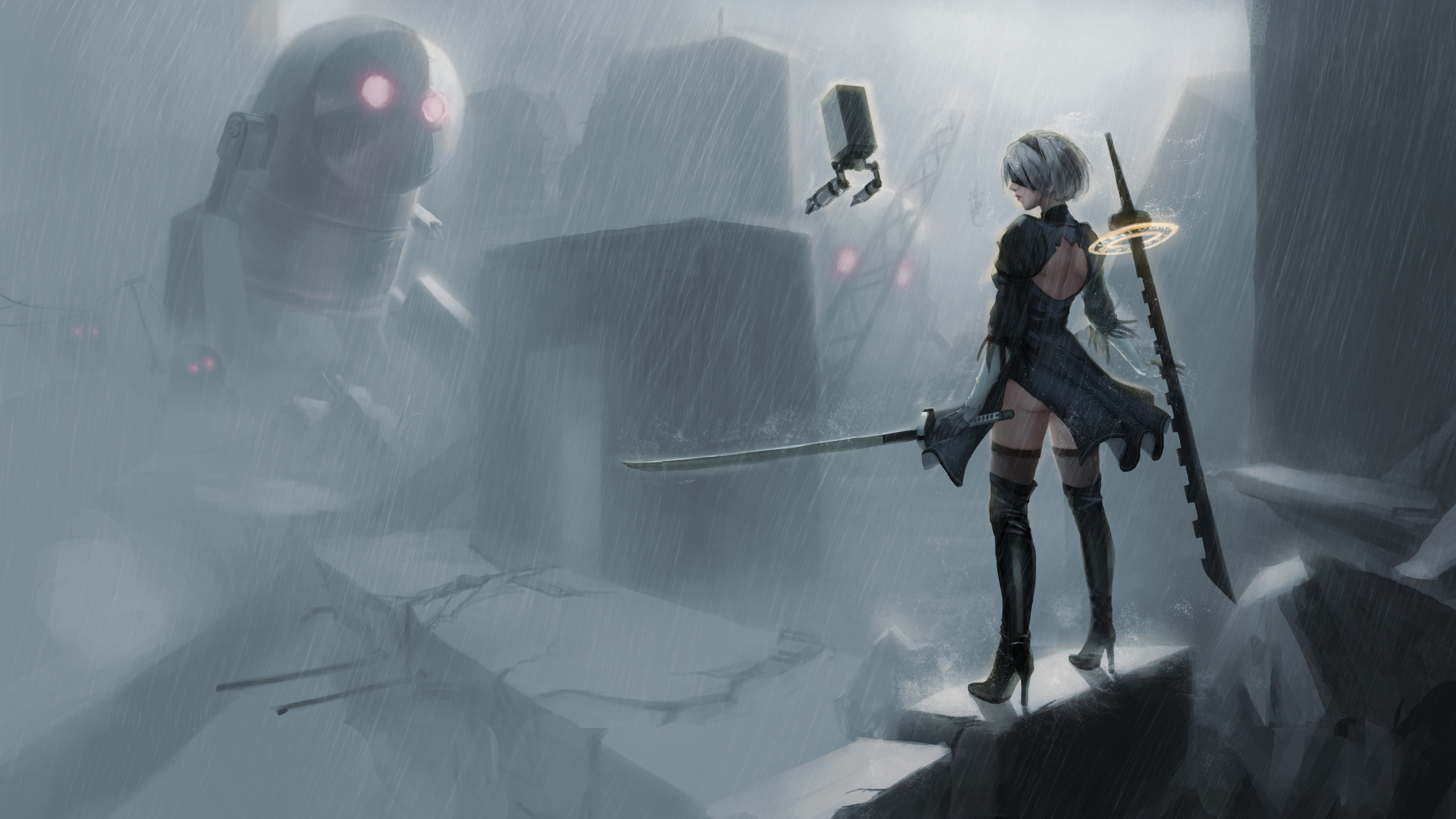 7680x43 Nier Automata 8k Wallpaper Hd Anime 4k Wallpapers Images Photos And Background Wallpapers Den