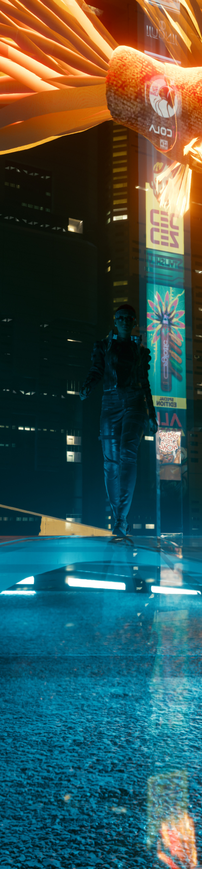 700x3000 Resolution Night City Cyberpunk 2077 4K 700x3000 Resolution