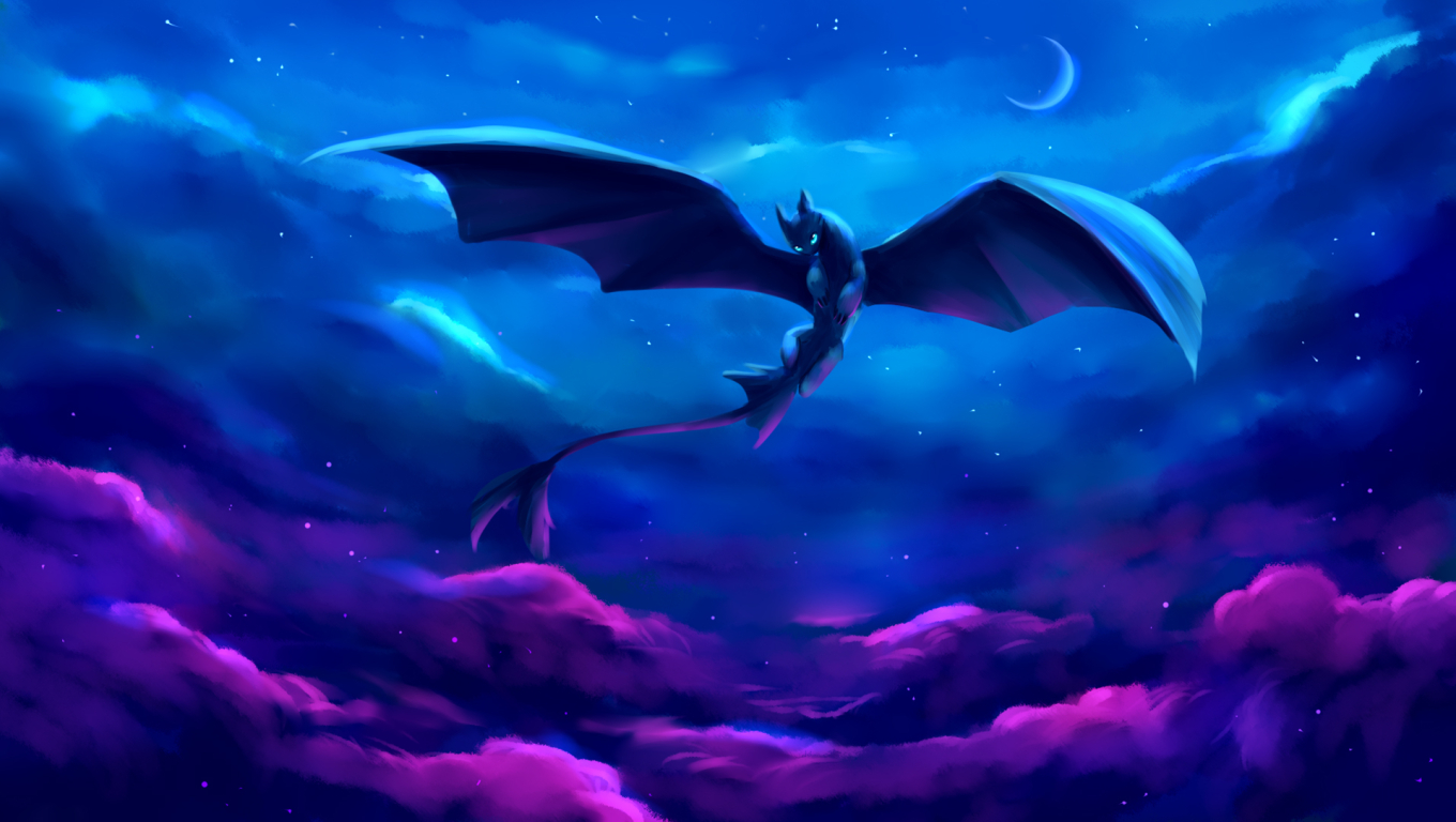 1360x768 Night Fury Digital Art Desktop Laptop HD Wallpaper, HD Fantasy