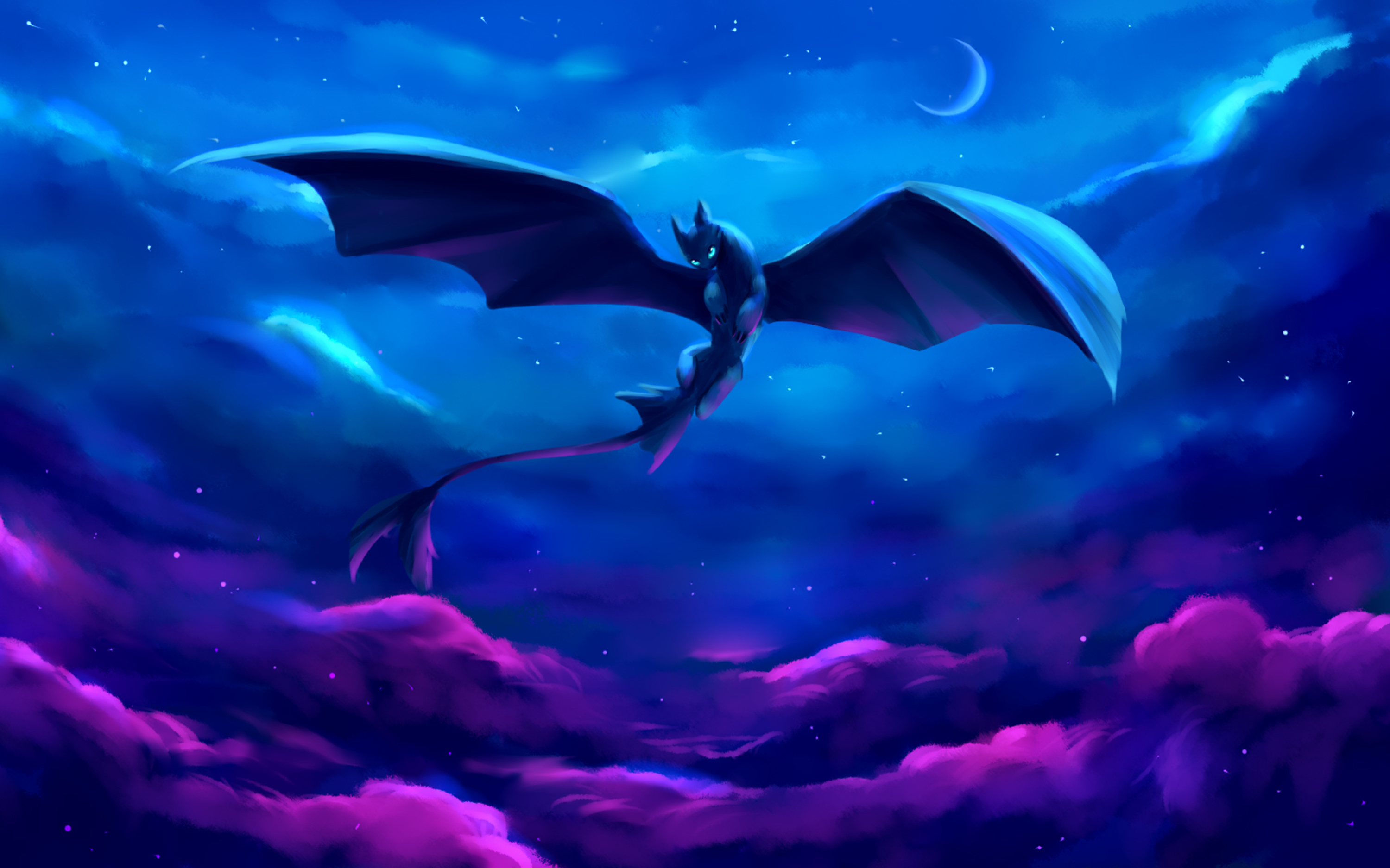 Night Fury Digital Art (3000x1875) Resolution Wallpaper.