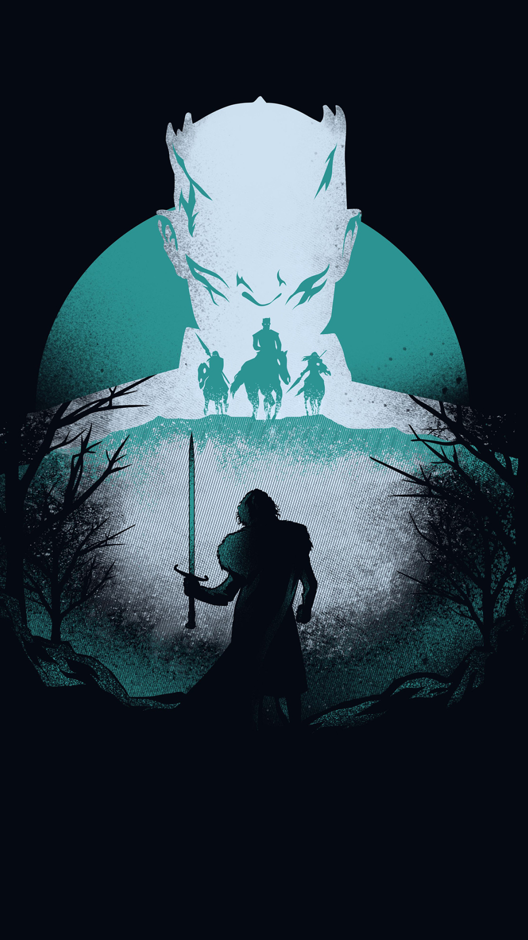 1080x1920 Night King vs Wolf Game  Of Thrones  8 Artwork 