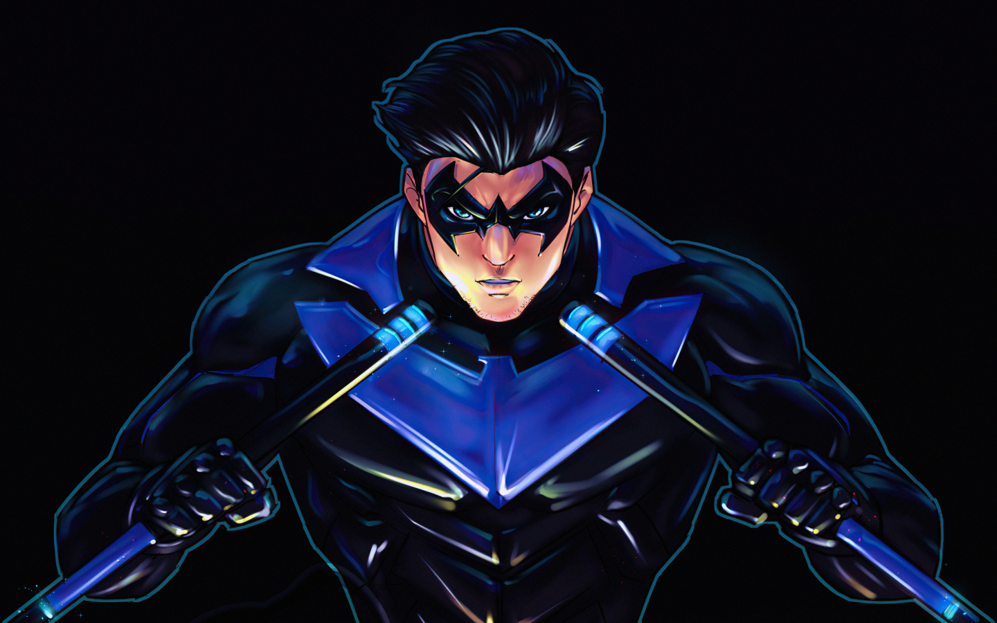 1440x900 Nightwing Comic Digital Wallpaper HD Superheroes 4K.