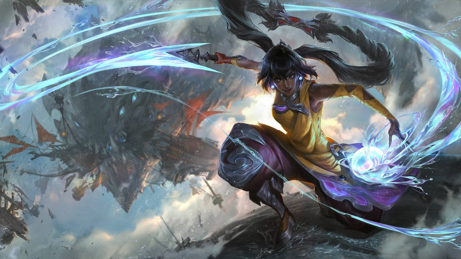 480x60020 Nilah Cool League Of Legends 480x60020 Resolution Wallpaper