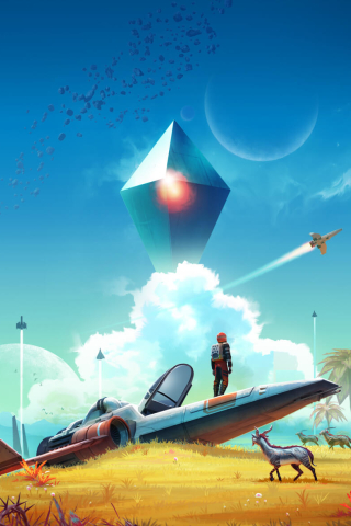 3x480 No Mans Sky Video Game Apple Iphone Ipod Touch Galaxy Ace Wallpaper Hd Games 4k Wallpapers Images Photos And Background