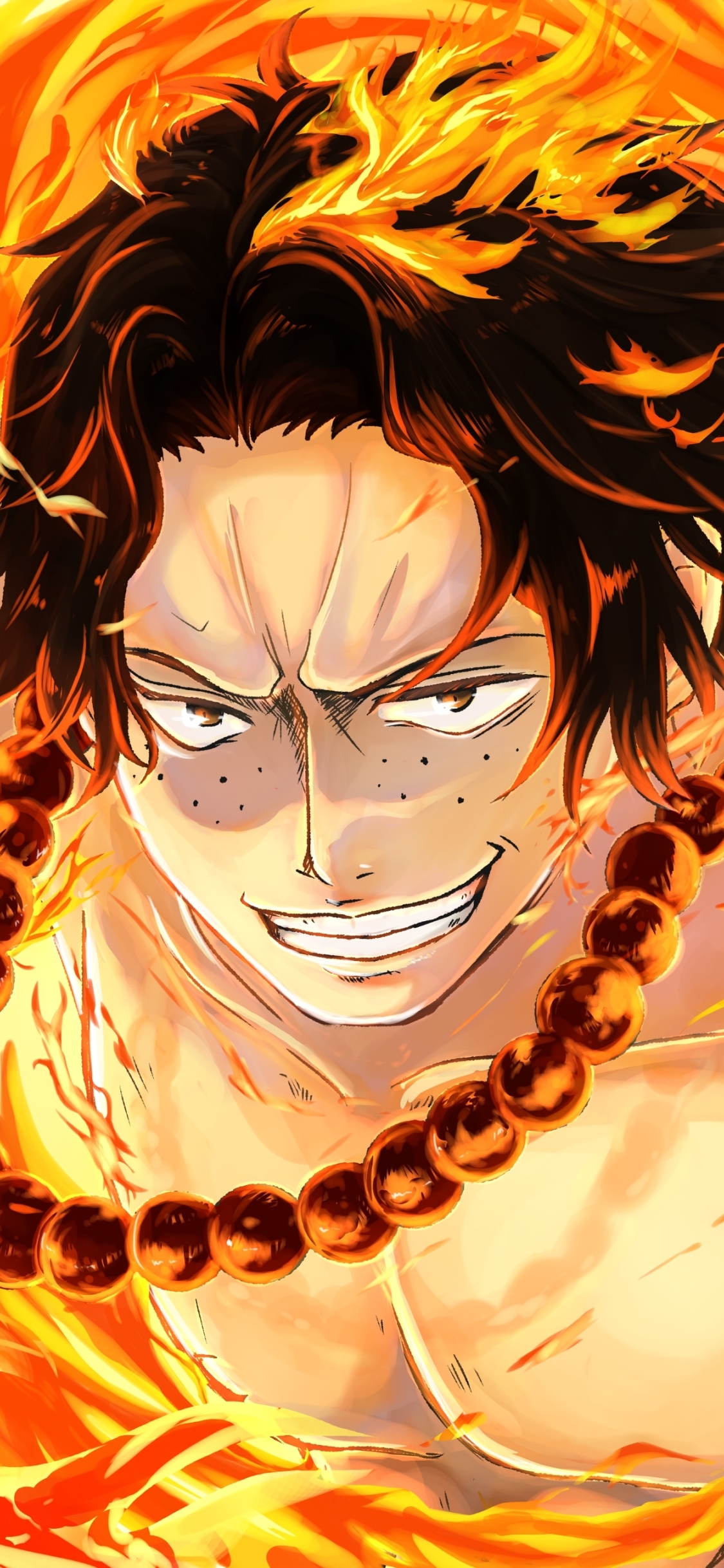 1125x2436 Resolution One Piece 4k Portgas Ace Iphone XS,Iphone 10