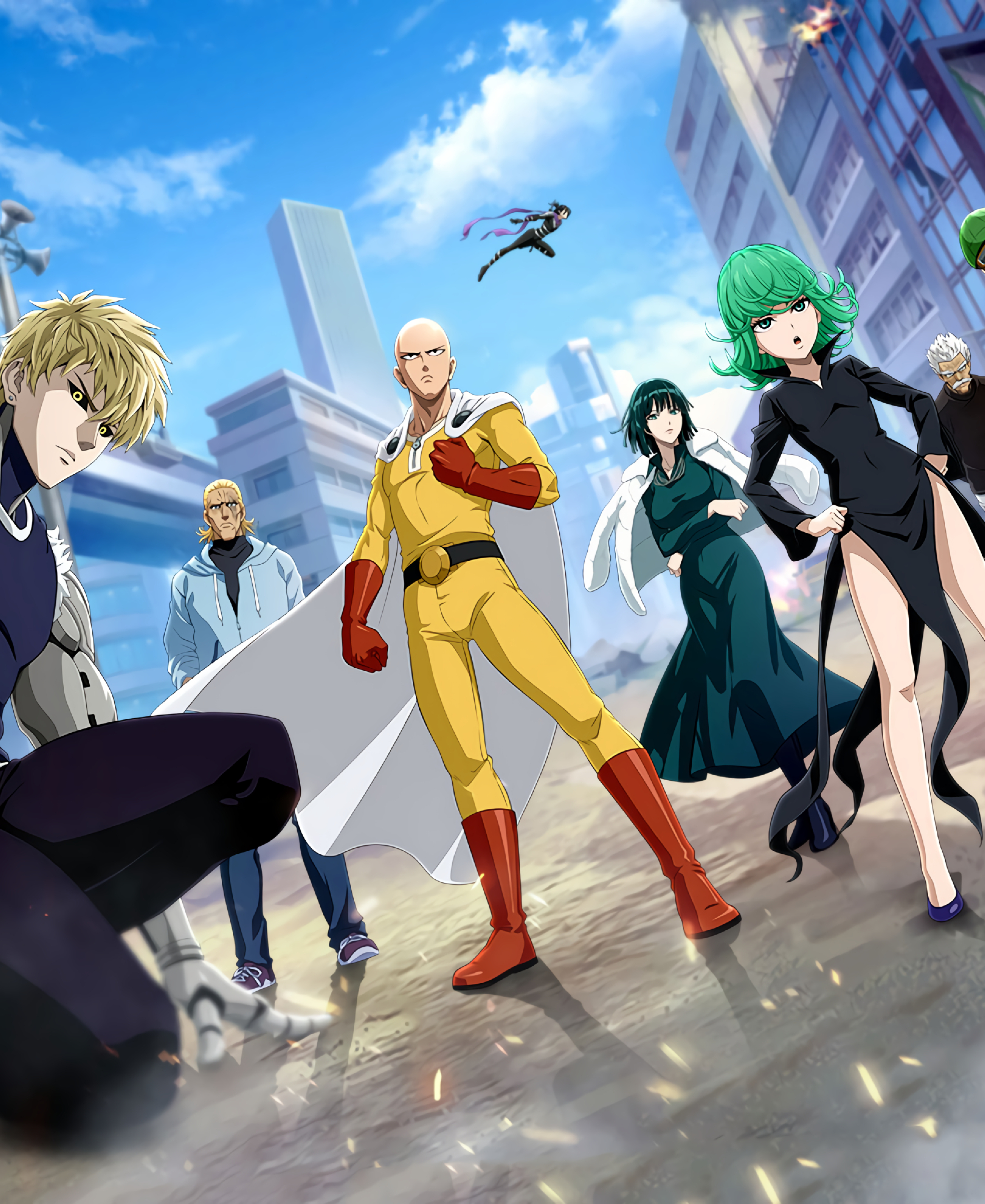 Background One Punch Man, One Punch Man Characters, HD phone