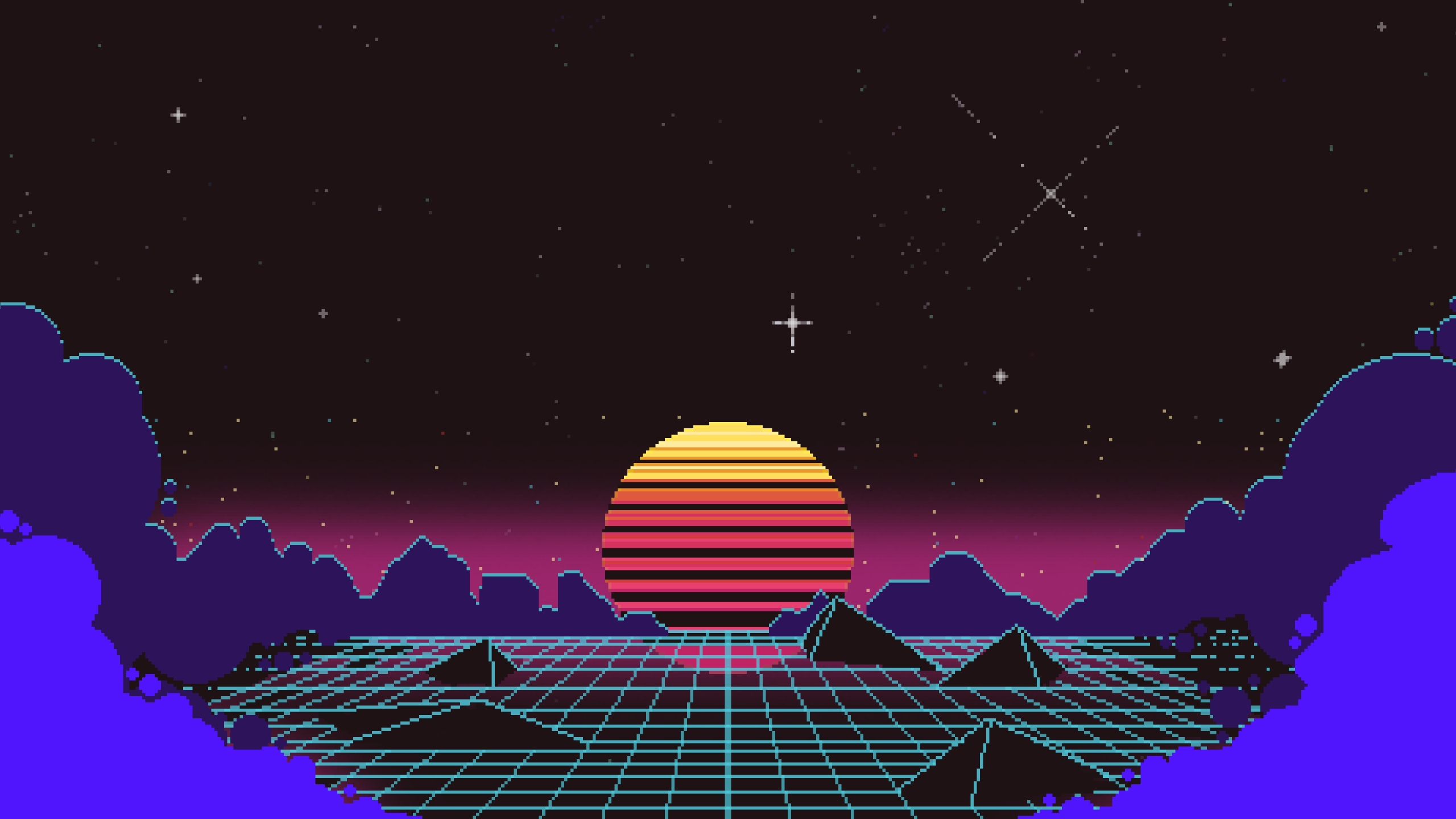 2560x1440 Outrun Pixel Sunset 1440p Resolution Wallpaper Hd Artist 4k Wallpapers Images Photos And Background