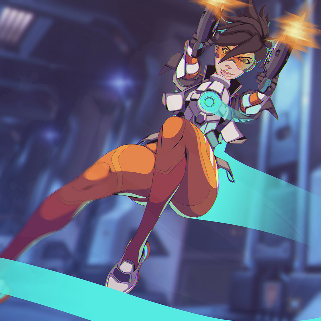 1080x1080 Overwatch 2 HD Tracer Illustration 1080x1080 Resolution ...