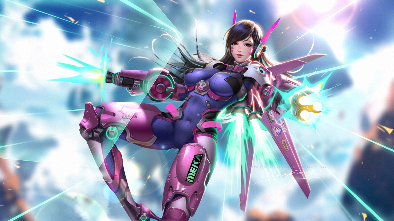 1366x768 Overwatch Dva 1366x768 Resolution Wallpaper Hd Anime 4k Wallpapers Images Photos And Background