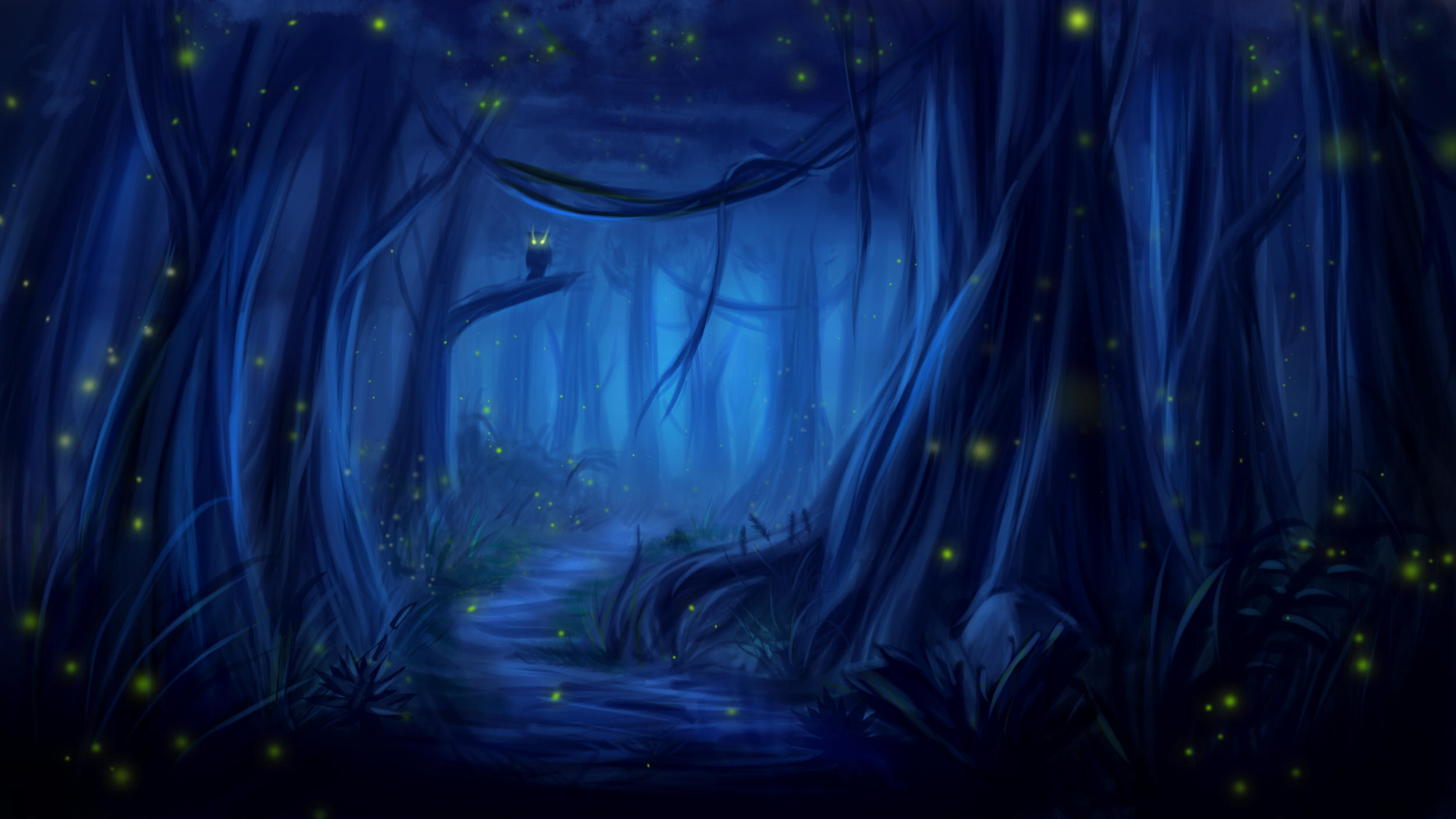 Owl Forest at Night Art Wallpaper, HD Artist 4K Wallpapers, Images, Photos  and Background - Wallpapers Den