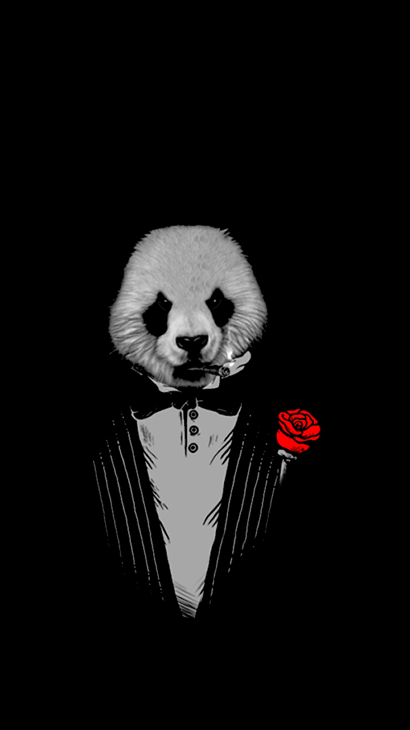  Panda  As The Godfather Art Full HD Wallpaper 