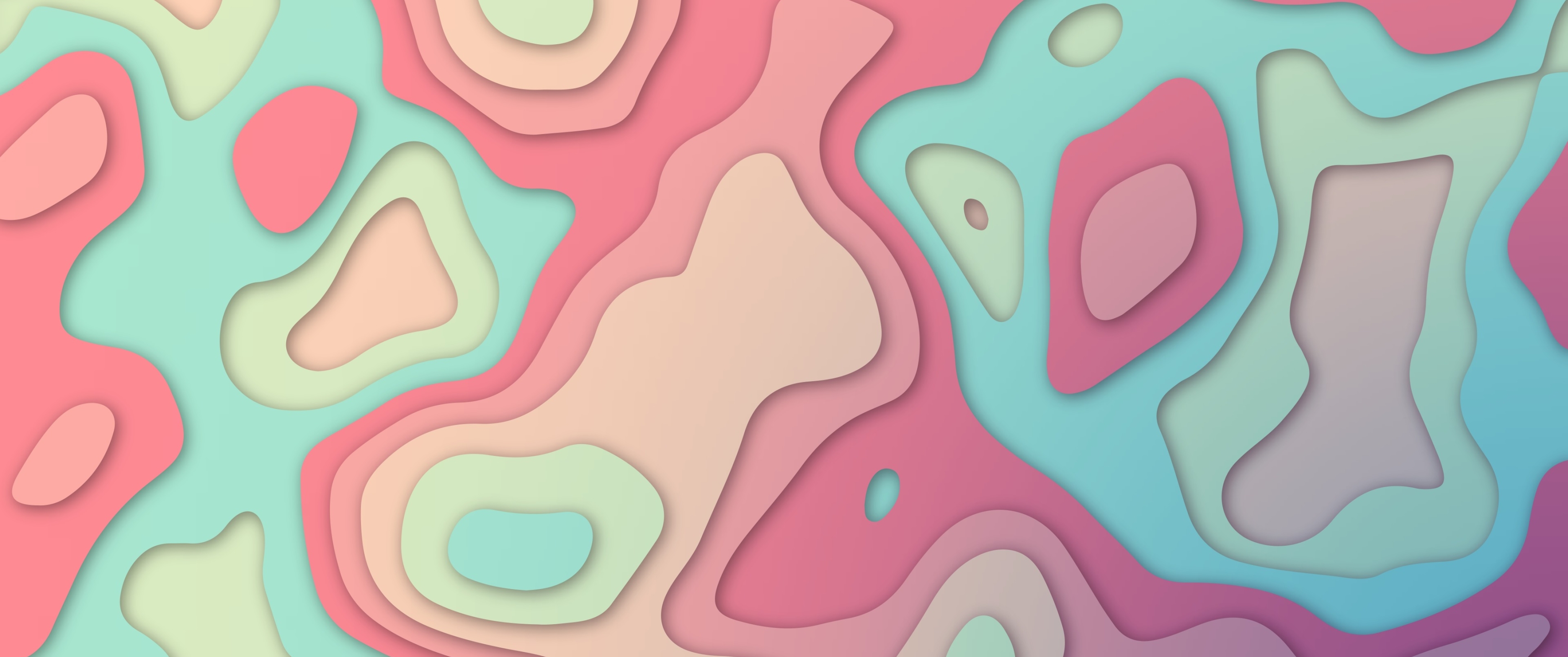 3440x1441 Pastel Slide Elevation Colorful Abstract 3440x1441 Resolution 