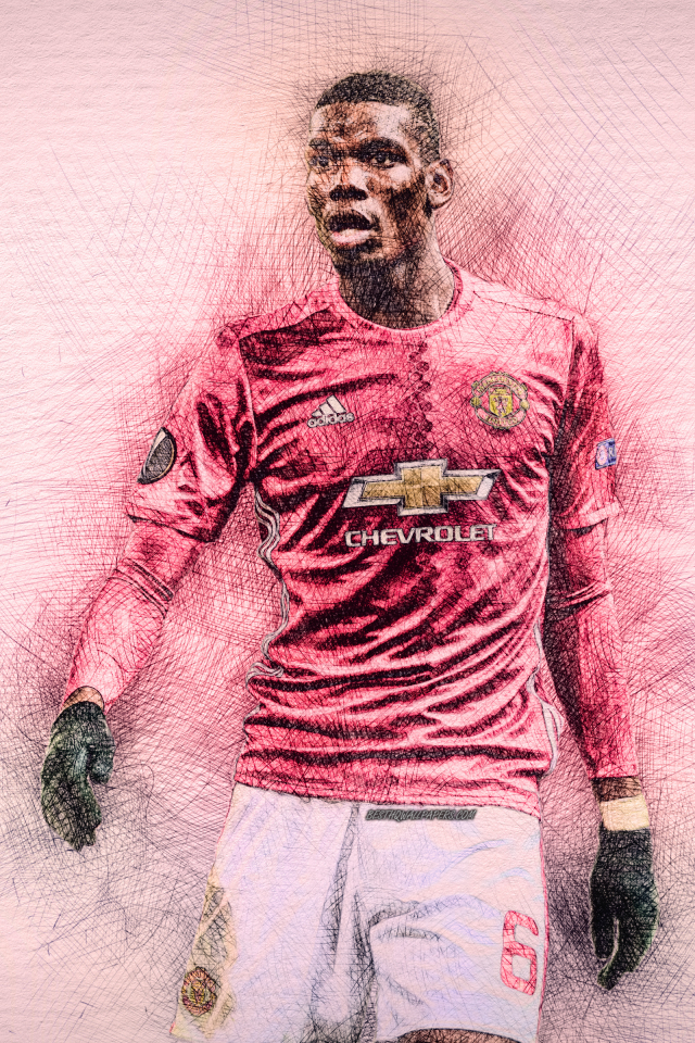 640x960 Paul Pogba FC Manchester United iPhone 4, iPhone 4S Wallpaper, HD  Sports 4K Wallpapers, Images, Photos and Background - Wallpapers Den