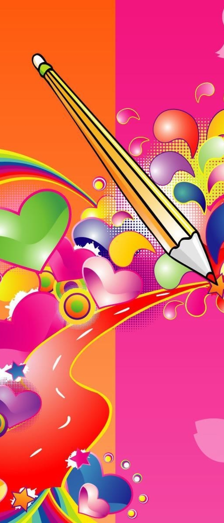 720x1680 pencil, drawing, colorful 720x1680 Resolution Wallpaper, HD