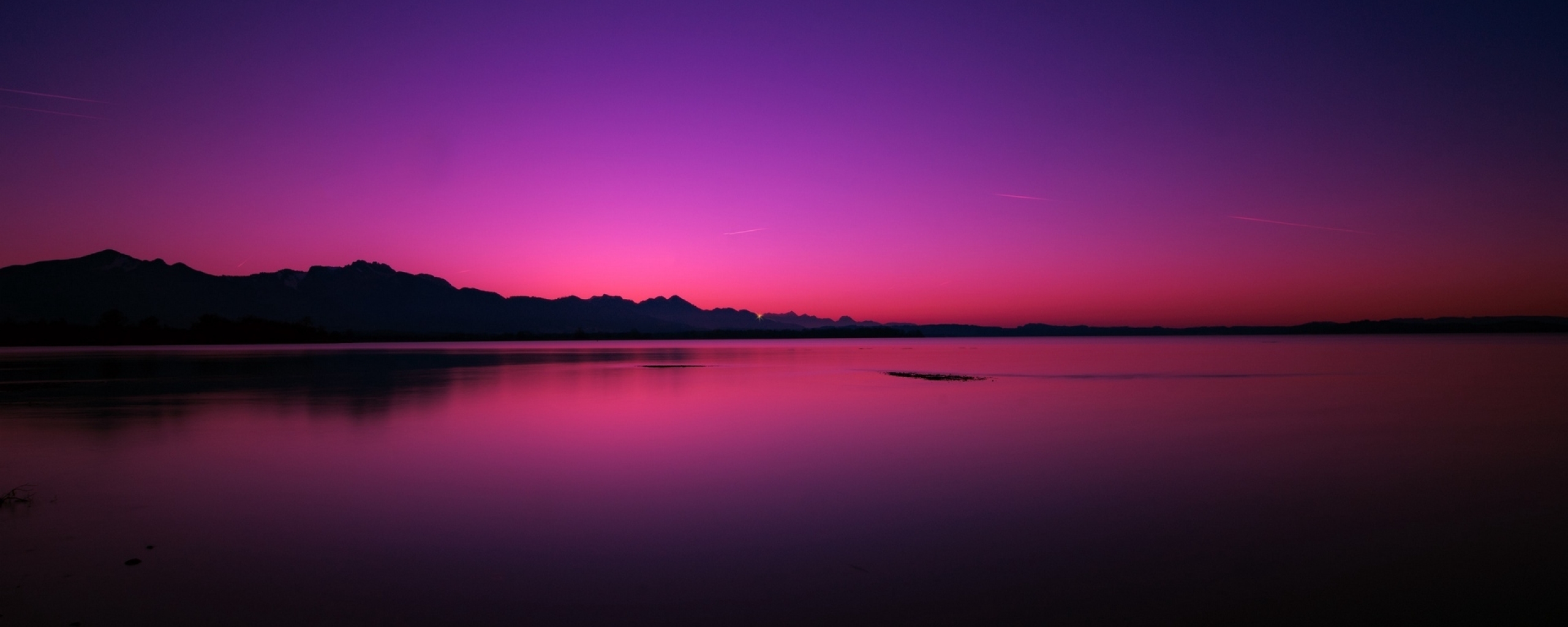 2560x1024 Pink Purple Sunset Near Lake 2560x1024 Resolution Wallpaper, HD  Nature 4K Wallpapers, Images, Photos and Background - Wallpapers Den
