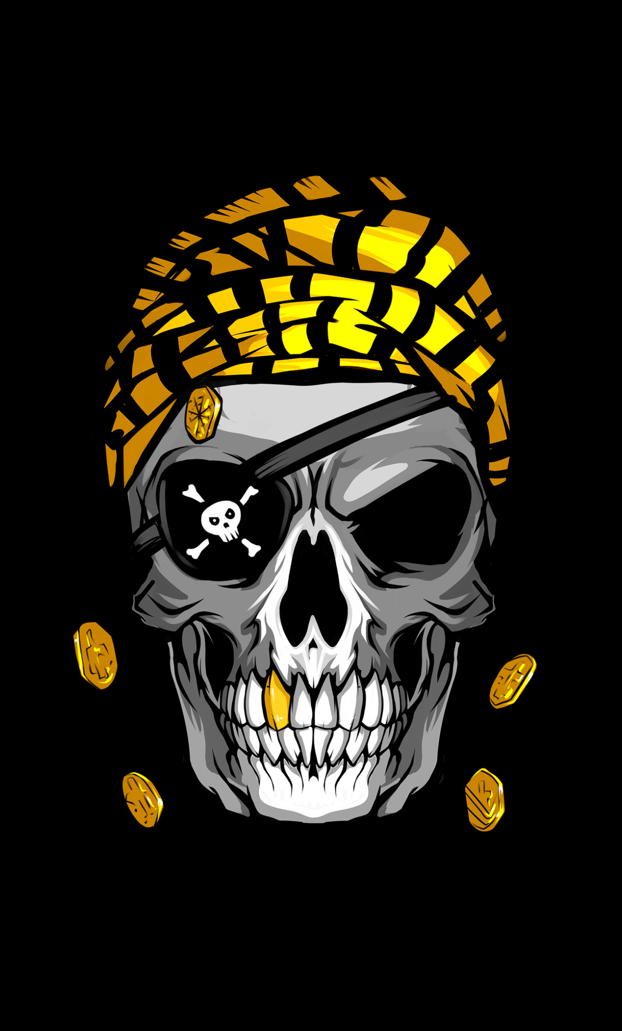 Golden Skull Wallpaper  Download to your mobile from PHONEKY
